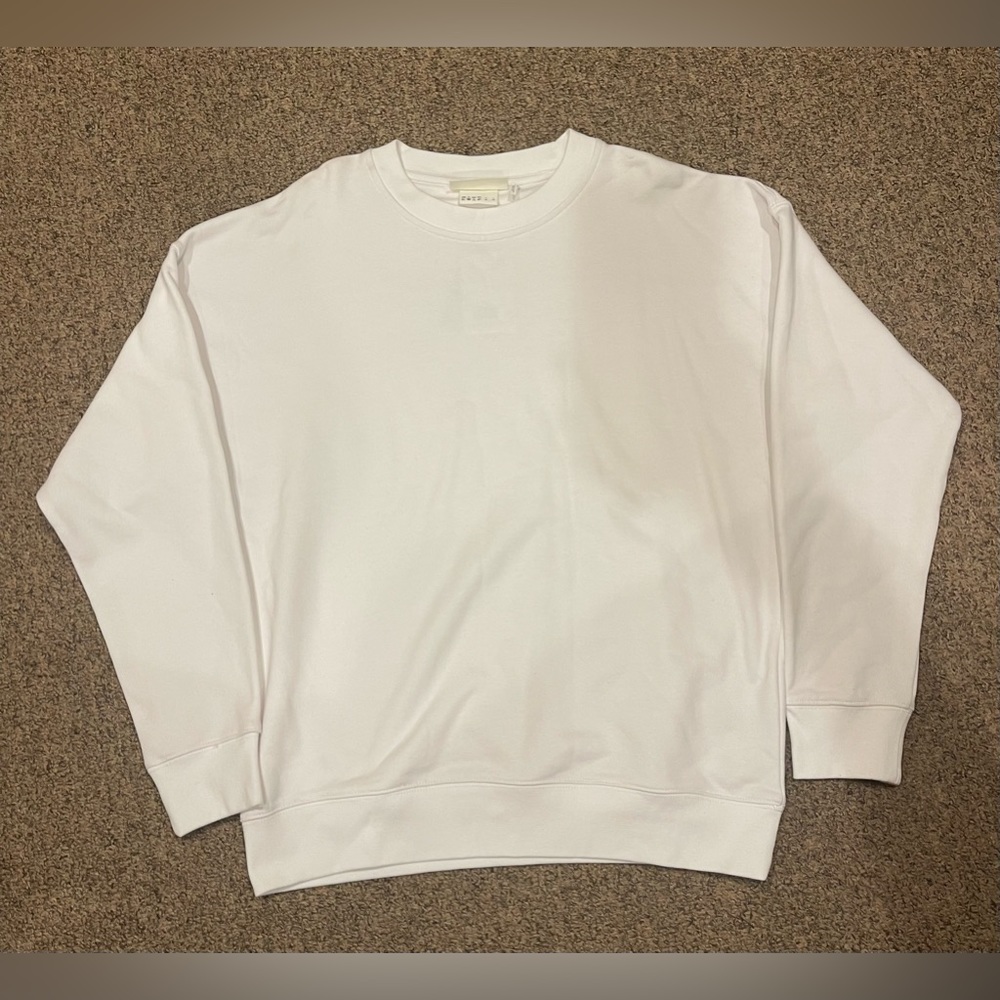 Plain white sweatshirt